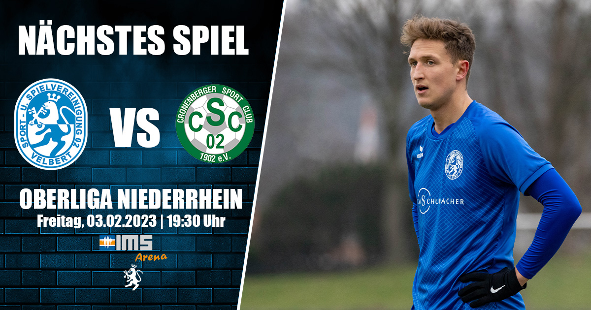 Das erste Ligaheimspiel 2023 wirft seine Schatten voraus. 

Am Freitag geht es in unserem Wohnzimmer wieder um wichtige Punkte, wenn der Cronenberger SC zu Gast in der IMS Arena ist.