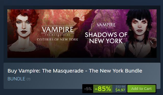 Vampire: The Masquerade - The New York Bundle on Steam