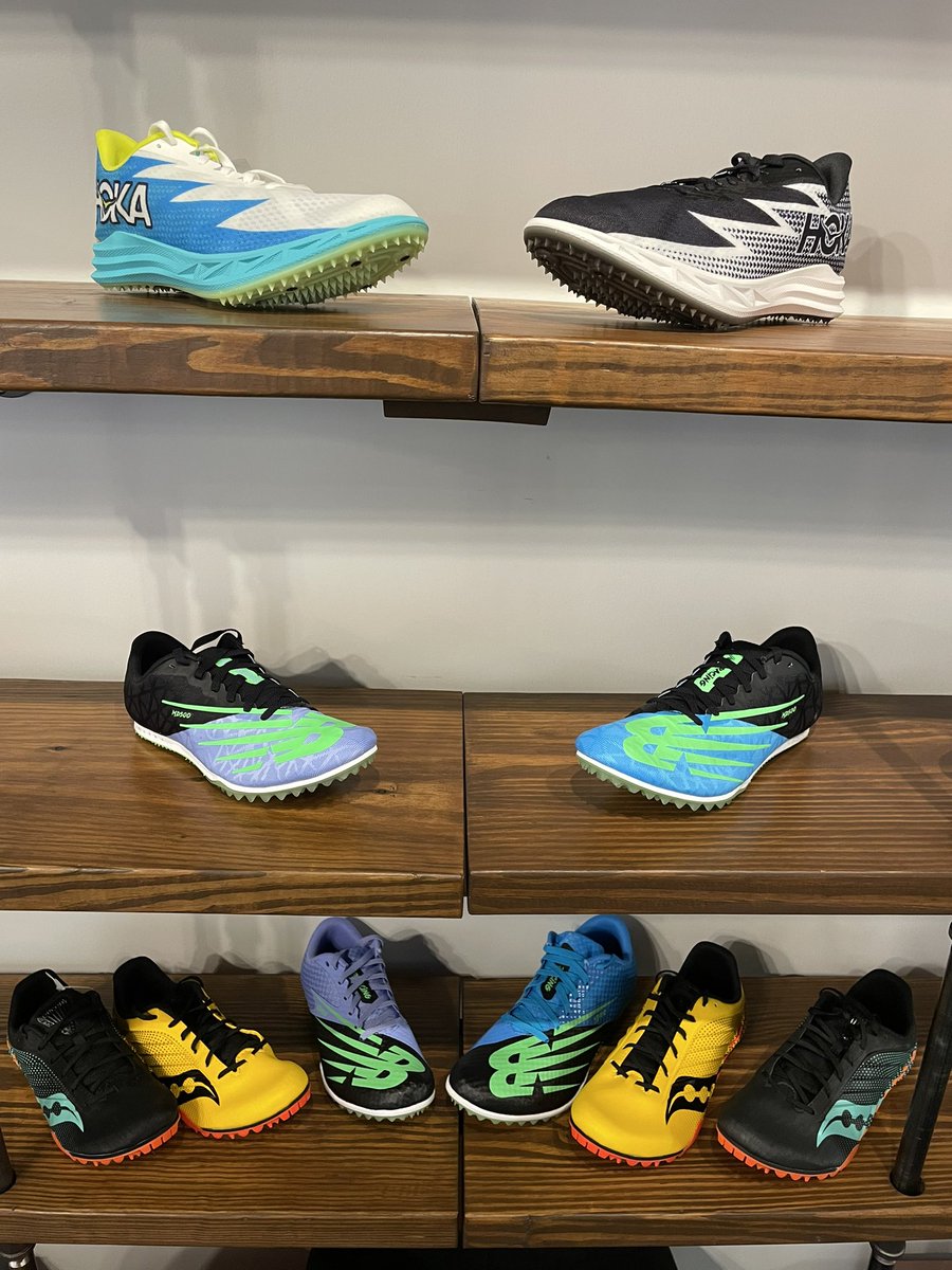 cantstoprunning's tweet photo. Track spikes have been trickling in and our stock will be complete in the next couple weeks!  All student athletes receive 20% off any time they shop with us.  Thank you for shopping local with us this track season! https://t.co/nCzsfq1Qnv https://t.co/oizNKjLeuh