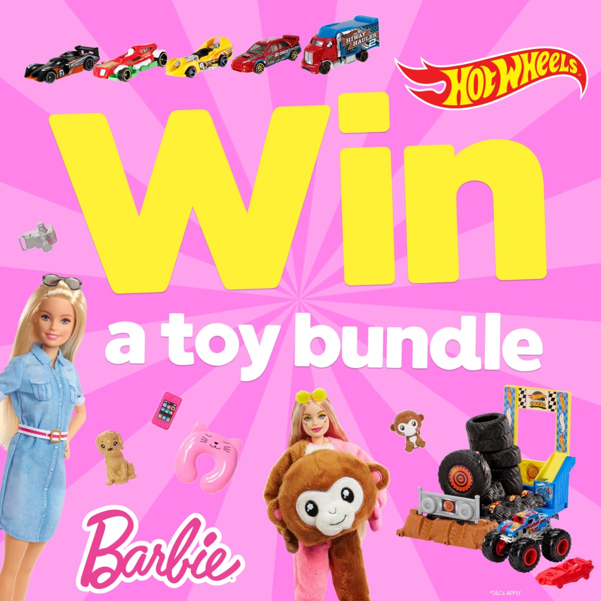 🏎️ #COMPETITION TIME  - ENDS FRIDAY 🏎️

We're giving away a FANTASTIC toy bundle, courtesy of Mattel - featuring #HotWheels and #Barbie!

For a chance to #WIN, simply;

1) FOLLOW US
2) RT
3) COMMENT #BMMattel

Competition ends 9am 3/2/23