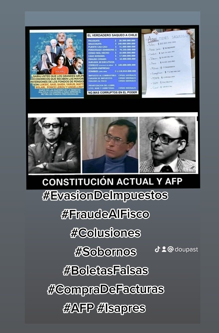 Dpm_Chile2020's tweet photo. #TCShow @tvmas_tv
Esta claro que la Élite corrupta qué tienen el pais a sus pies.
#Constitucion80 #AFP #Justicia #Prensa #Tv #ClasePolitica #TC #FFAA #GenteIgnorante https://t.co/O8B5pQhTvJ