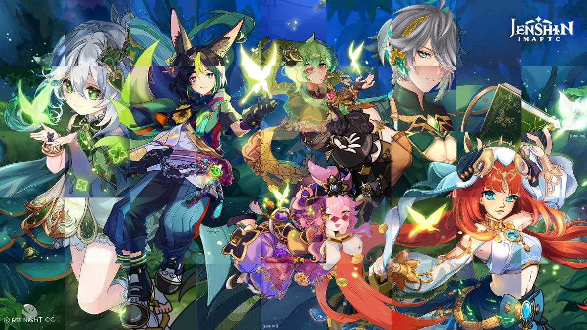 genshinartccs's tweet photo. genshin cc art night 71 - GENSHIN GRID COLLABORATION 🍃

Can you find all the hidden easter eggs hidden in our picture?

Original from @monthly_cc
Thanks to all participants! #GenshinImpact #GenshinImapct #GenshinImpactCC https://t.co/sBlLpiQgYl