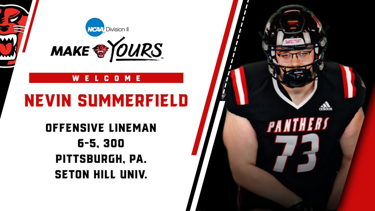 DUAthletics's tweet image. Football Signing

Congratulations to Nevin Summerfield on his commitment to compete in football at Davenport University! Summerfield comes to Grand Rapids from Seton Hill University in Greensburg, Pa.

#DUWork