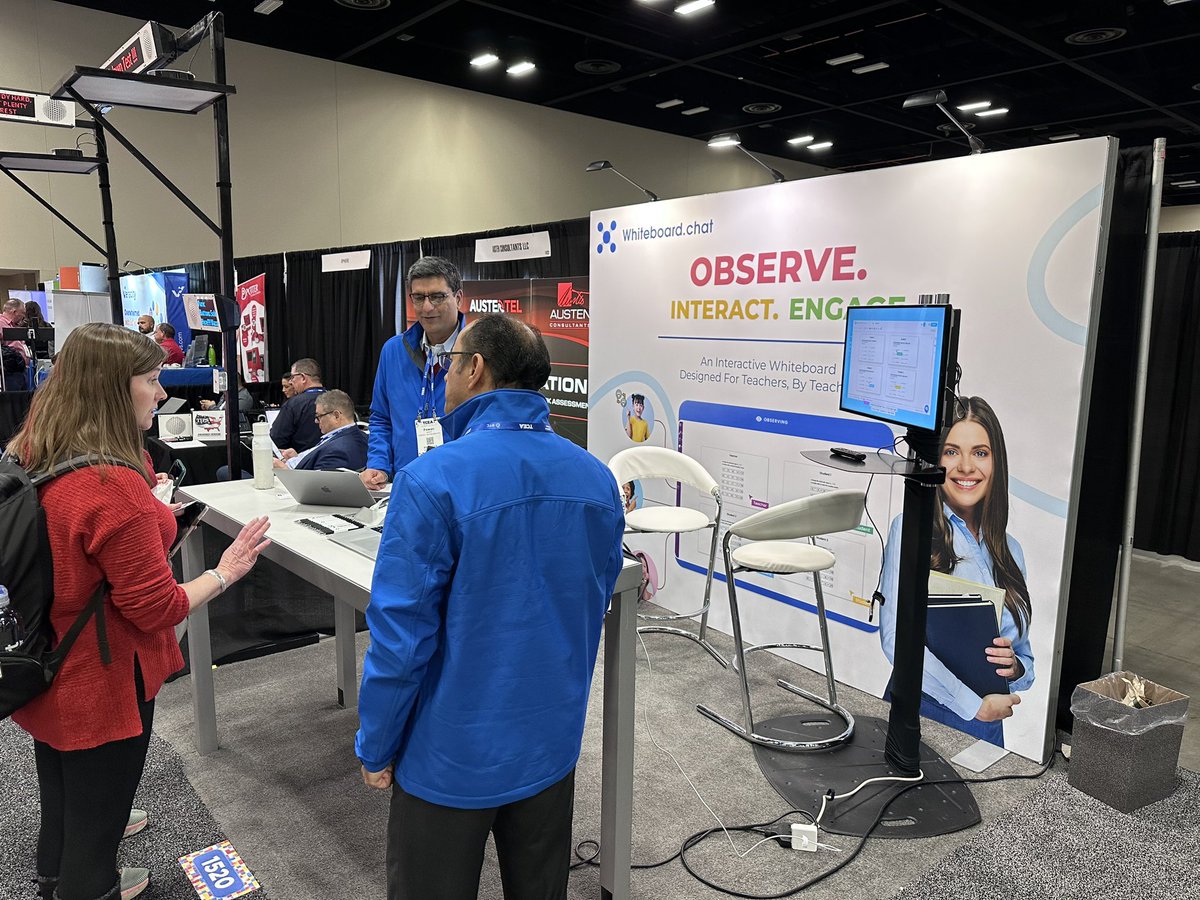 It’s their first show! I had no idea @WhiteboardChat was at #tcea23 ! This is a wonderful interactive collaborative whiteboard that spent the entire pandemic listening to educators and adding features immediately. Say hello to them at booth 1520