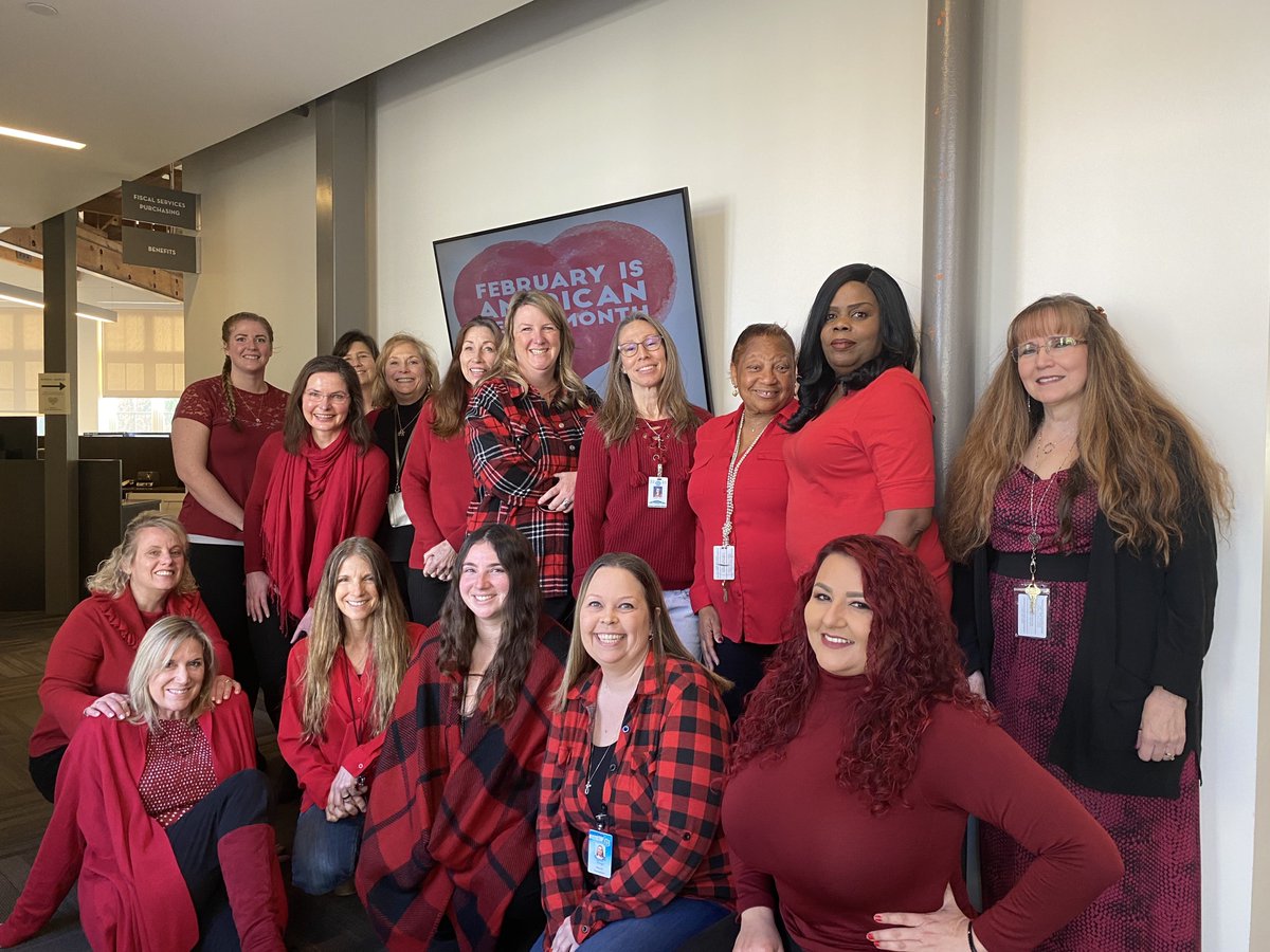 GUHSD has heart ❤️  GUHSD district employees wearing red today to show support for Heart Health Month!