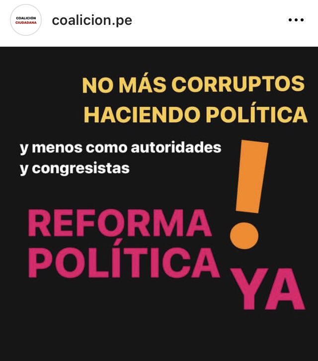 alvarohenzler's tweet photo. #CoalicionCiudadana propuso en julio adelanto + reformas

No escucharon. Solo golpe, muerte y caos forzó su discusión

Comienza a tener consenso reforma 4: impedir a condenadas por delitos muy graves el hacer política o ser funcionario.

RT si quieres @congresoperu lo apruebe hoy https://t.co/ffEAdmUcnQ
