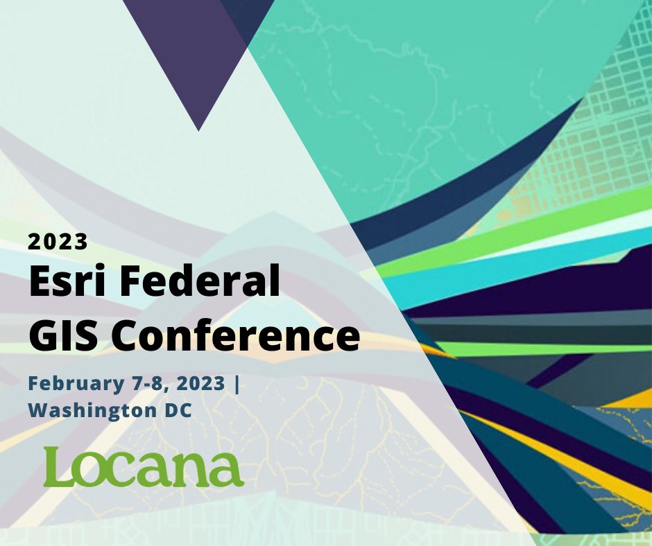 locana_co's tweet image. We are looking forward to the #FedGIS Conference next week! Booth #601.