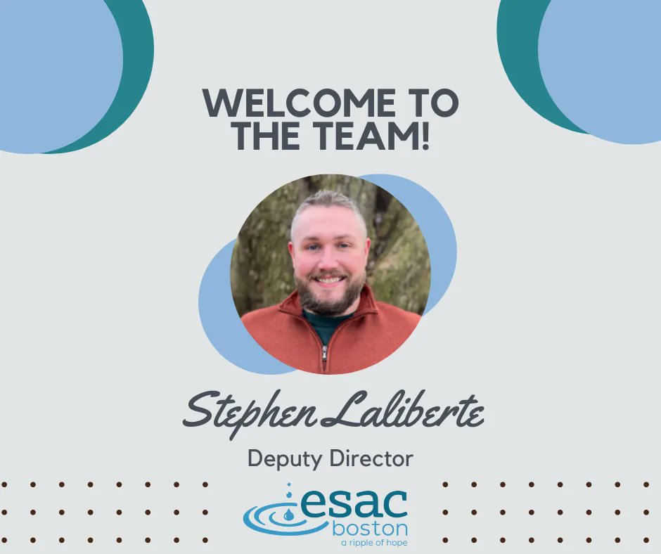 ESACBoston's tweet image. 🔆 A warm ESAC Welcome to our newest Deputy Director, Stephen Laliberte (he/him) 🔆 

Stephen comes to us from Roger Williams University, where he helped to support programs serving students in BIPOC, queer &amp;amp; trans, low income, first generation, and intersecting communities.
