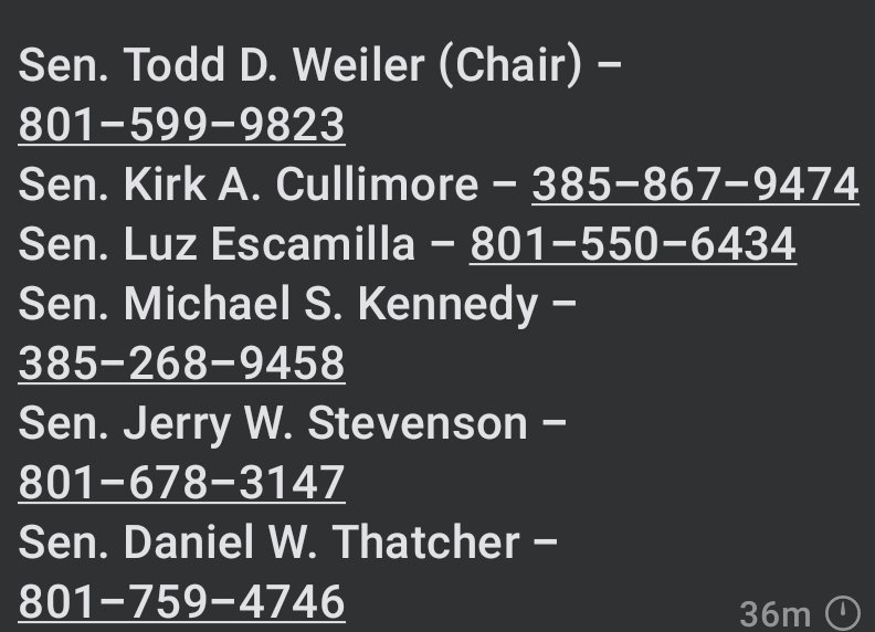 The 'anti-rescue' bill, #HB114, is being voted on TODAY in the Sen. Jud & Law Committee.

If you live in #Utah, please call, email, tweet at these individuals urging them to vote NO on this terrible bill.

cc: @gopTODD @SenatorLuz @KennedyForUtah @utlegislatwatch