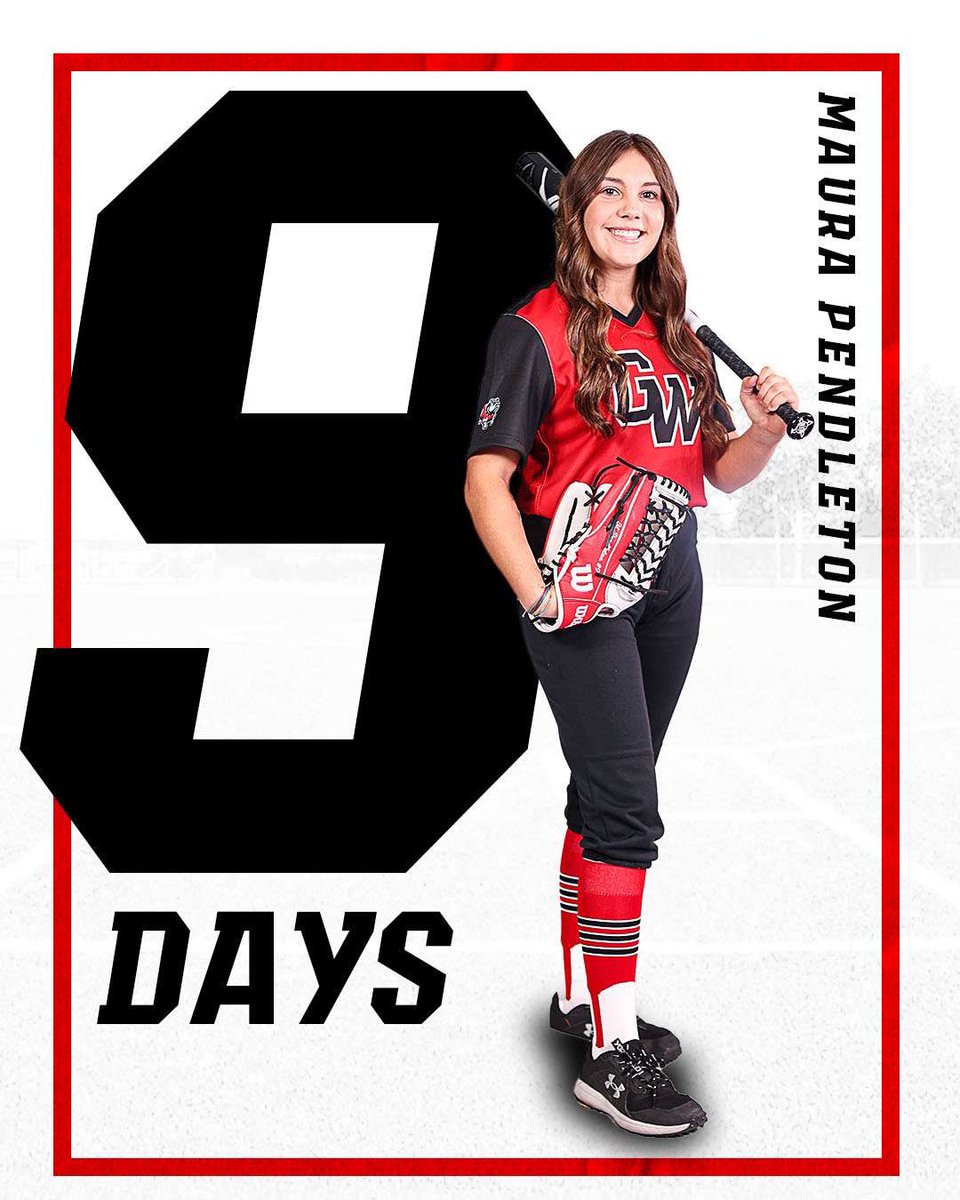 ONLY 9 DAYS until <a href="/GWUSoftball/">Gardner-Webb Softball</a> home opener! Come support our Dawgs at Brinkley Stadium! ❤️