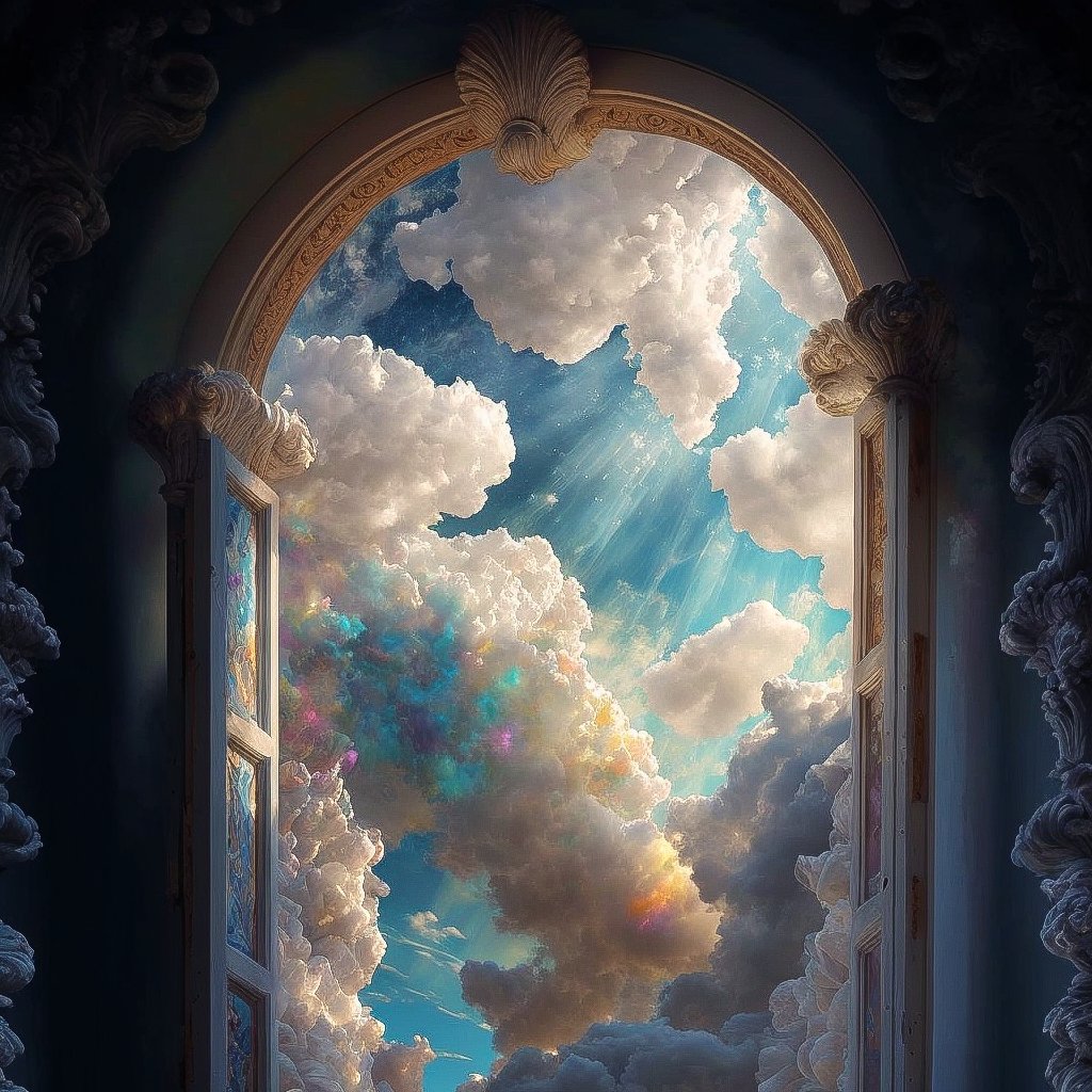 Sometimes I create just to decompress. This is titled the 'Window of Heaven'. After a life filled with trials and tribulation, imagine standing before this. The peace that was once fleeting will finally fill your spirit forevermore.

#DigitalArtist #AI #biblicalartwork