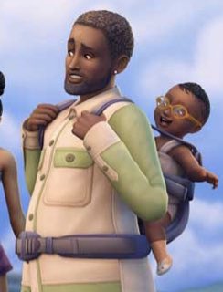 TheSarah_O's tweet photo. I know the expansion pack hasn’t even dropped yet but I need them to make an African print wrap version of the baby carrier 🥹🥹🥹 https://t.co/fW8odsbGtX