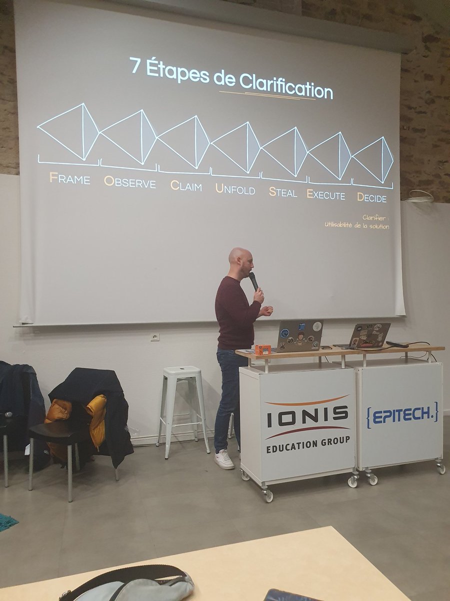 #DiscoveryDiscipline C.laim => Launch Tweet
U.nfold => 5 points de contact clé pour l'UX
S.teal => Identification des patterns qui marchent chez les autres
E.xecute => Proto le plus fonctionnel possible
D.ecide => Go/NoGo
<a href="/FrenchProduitBN/">FrenchProduit - Chapter Nantes Bretagne</a>