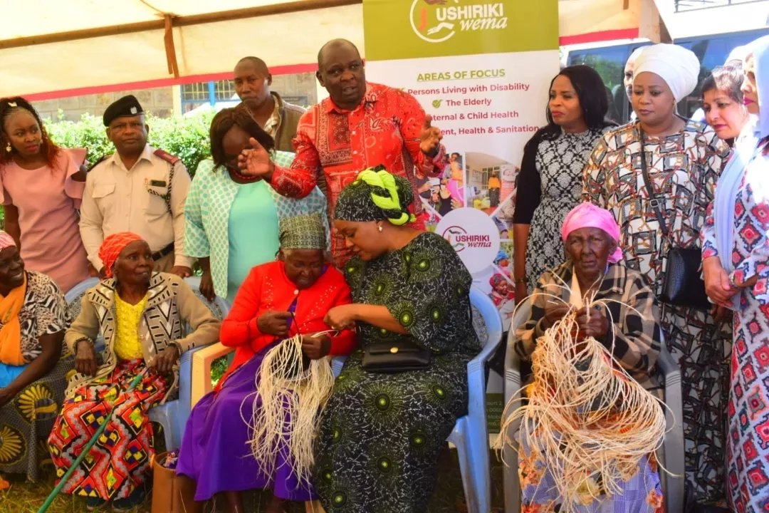 In partnership with Mudavadi Memorial Foundation Trust Fund- Ushiriki Wema initiative led by Mrs Tessie Mudavadi we supported widows &amp; the elderly with materials for weaving baskets.We also bought over 200 baskets they had already made 1/2
