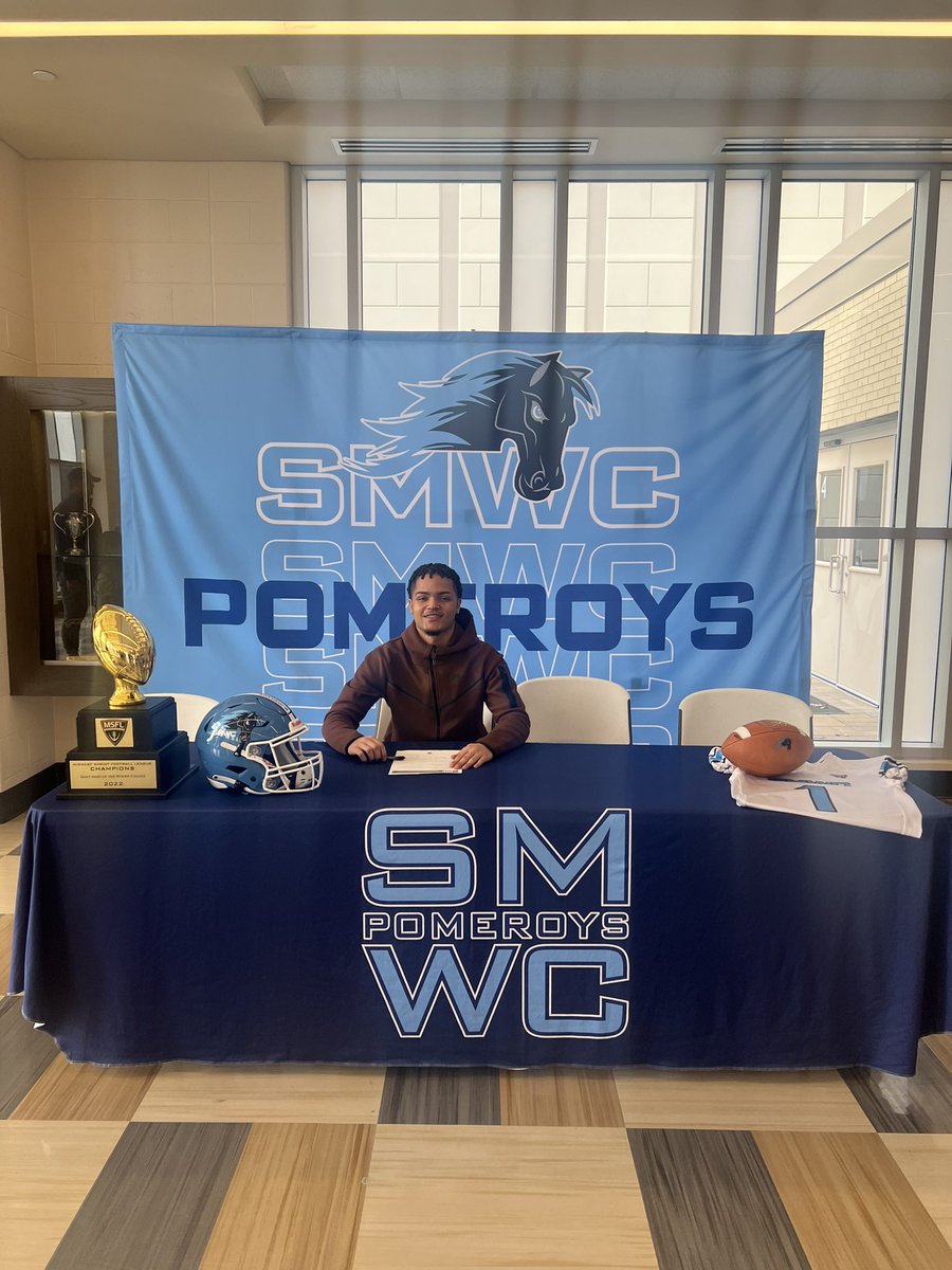 VermontJohnson4's tweet photo. I had a good signing day! It’s official! I’m proud to say I’m apart of the Pomeroy family!🐎🔒🐎  @SMWCSprintFB @smwc 
#Committed #llbigsis🕊️ #WOODS #Blessed https://t.co/zkzXaBGOdC