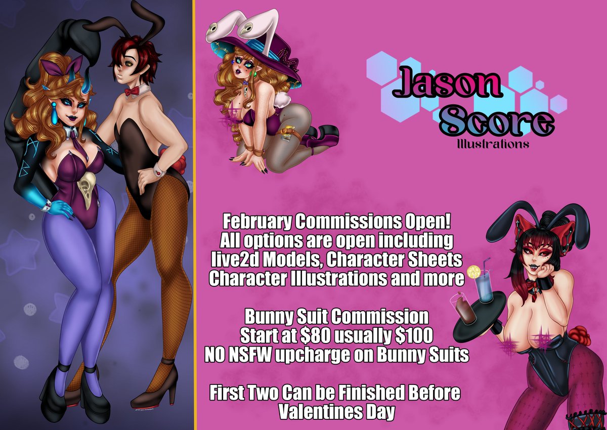xjasonscore's tweet photo. https://t.co/lX1s0AaWSP
Bunny suits are on sale this month and honestly look at how cute they are C: I'll be taking 5-7 pending on the Size and Detail all will be done by the first week of march! Full pricing list above! https://t.co/UVNXFfuORh