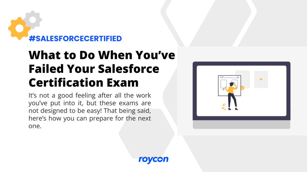 roycon's tweet photo. So, you failed your Salesforce Certification Exam. Don't worry - it happens a lot! But what can you do for the next one? Here's some tips.
💫 https://t.co/REMwwCcPJx 💫
#RoyconBlog | #Salesforce | #SalesforcePartner | #SuccessWithSalesforce | #AlwaysBeLearning | #BlazeYourTrail | https://t.co/oT2kLtGJvM