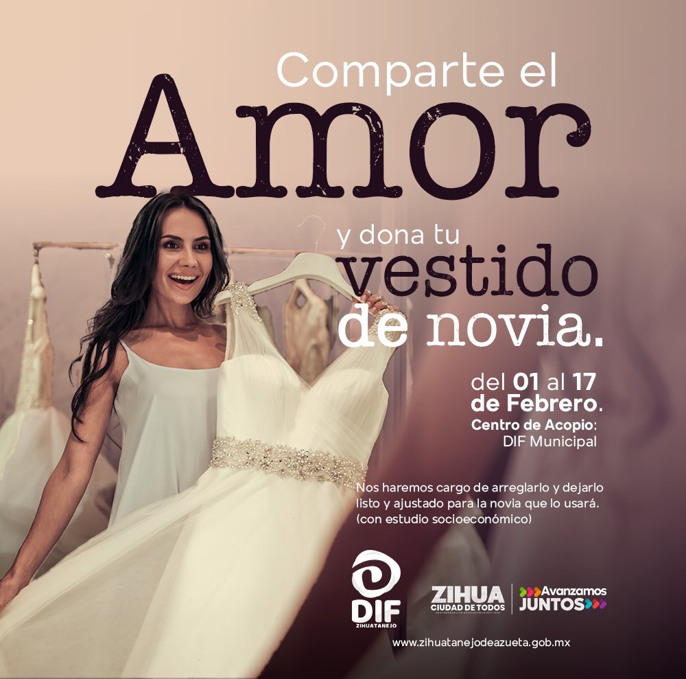 LizetteTapiaC's tweet photo. ¡Es momento de compartir tu felicidad y donar amor! 👰🏻♀️🤍
Este proyecto me emociona porque no solo es donar tu vestido, es donar toda esa buena vibra y deseos que guardan estos vestidos, tantas historias y ahora es momento de que alguien más lo pueda vivir.
#ComparteElAmor https://t.co/Le6wXzTgeq