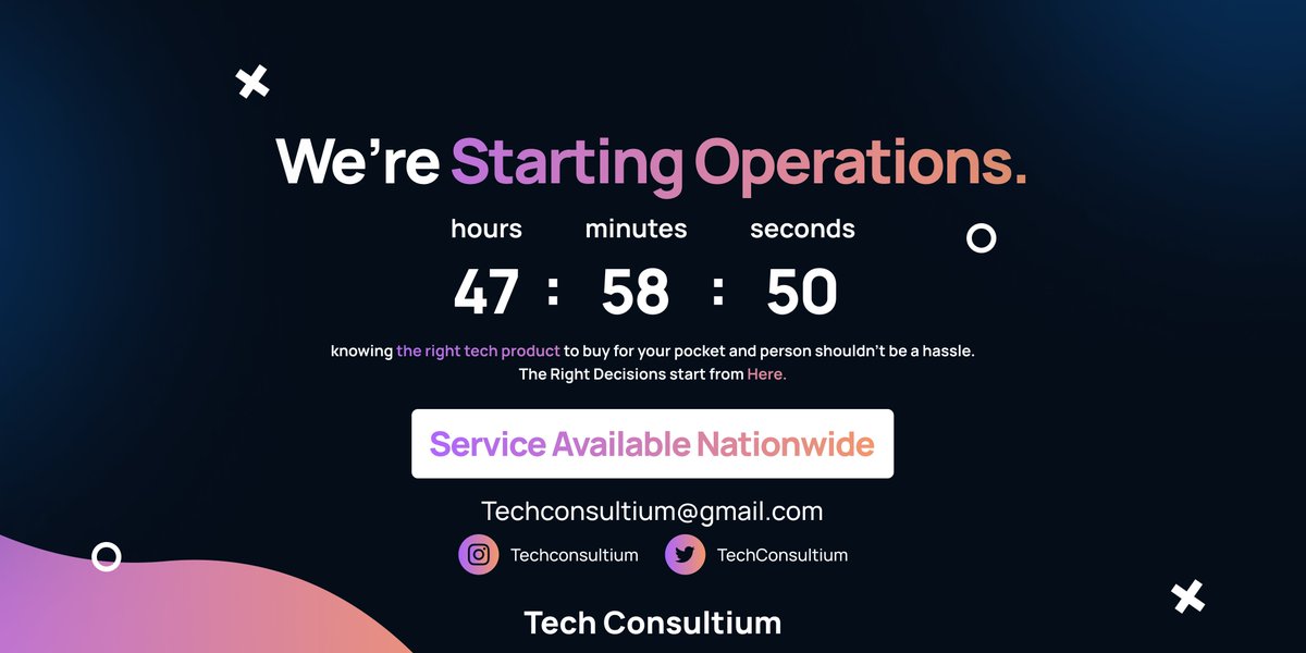 TechConsultium's tweet photo. After much market survey, and research, we are excited to announce Tech Consultium is Starting Operations this week✨
Stay tuned for more exciting updates on our official launch day!🚀🚀
#kuda #Tech #Productservice #Opay #SamsungUnpacked #Gtbank https://t.co/hRGtqA5IDx