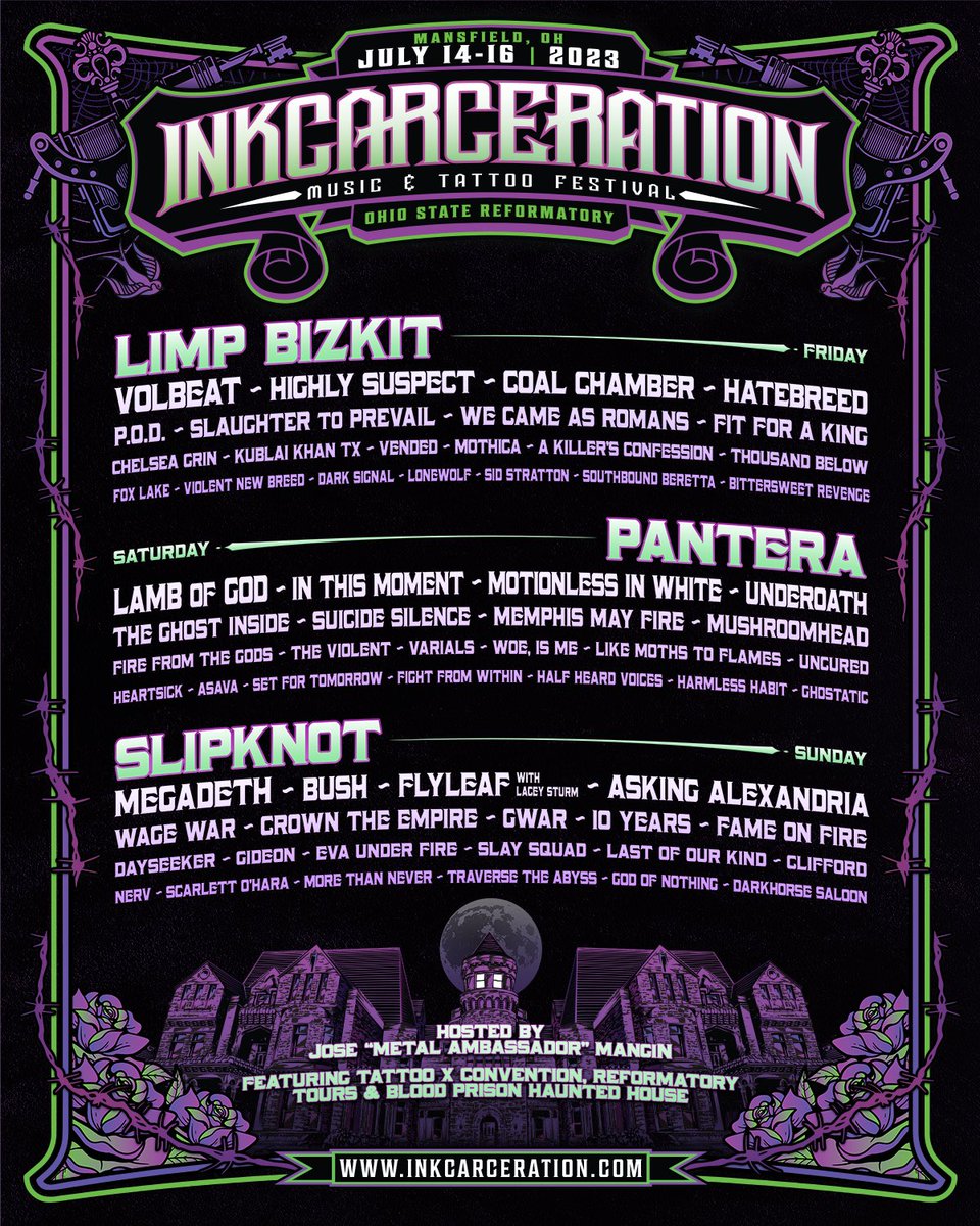 Slaughter To Prevail (@stpmetal) on Twitter photo We are excited to play <a href="/InkcarFestival/">Inkcarceration Festival</a> this year! See you on Friday, July 14th @ Ohio State Reformatory in Mansfield, OH 😈
Tickets: stp-tour.com We are excited to play <a href="/InkcarFestival/">Inkcarceration Festival</a> this year! See you on Friday, July 14th @ Ohio State Reformatory in Mansfield, OH 😈
Tickets: stp-tour.com