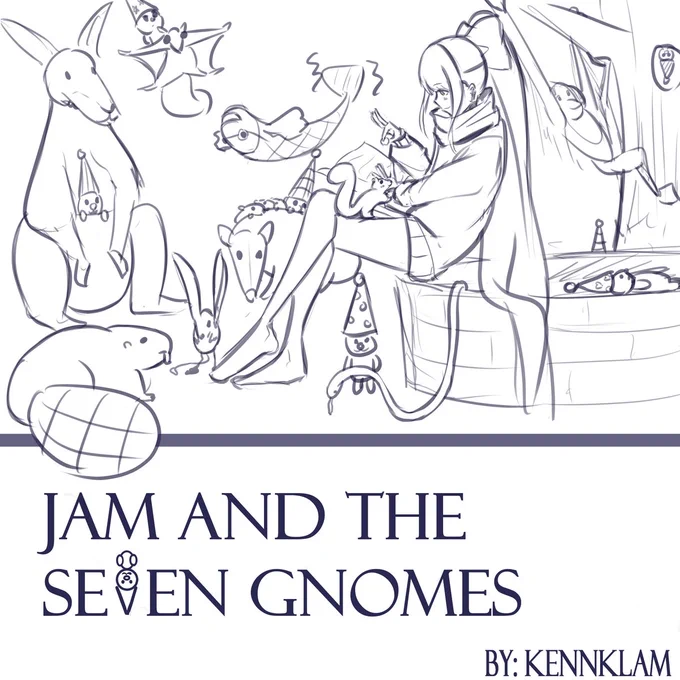 jam and the seven garden gnomes (and the random assortment of other animals/critters/pests) 