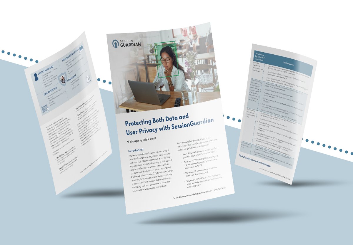 SessionGuardian's tweet image. Learn how SessionGuardian's four pillars—Identity Assurance, Endpoint Device Status, Data Protection, and Compliance—can help you secure your data while staying compliant with global regulations. View our content now hubs.la/Q01zZ7yp0