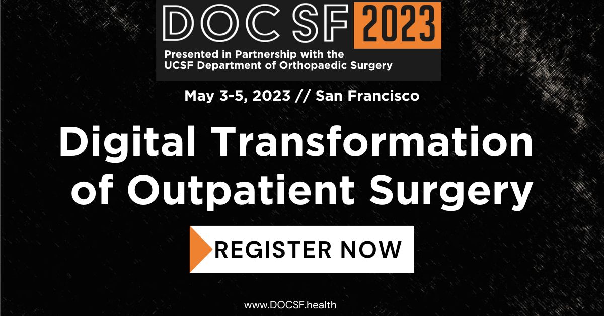 theDOCSF's tweet photo. #DOCSF23 is just a few months away! Our 2023 conference will focus on the digital transformation of outpatient surgery. Register today to take advantage of our advanced registration rate of $699 ⤵
https://t.co/c7efHCjl3v
#orthotwitter #orthopedics #digitalhealth https://t.co/UkrH2I6mak