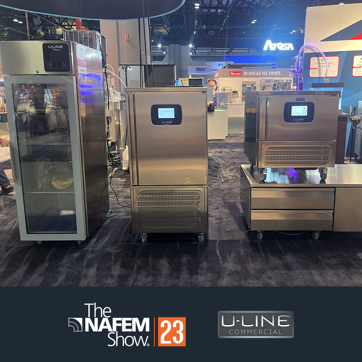 ulinecorp's tweet photo. Find us at @TheNAFEMShow today through Friday! Stop by booth #1657 to see the latest foodservice technology from @middlebycooking brands. #NAFEM23 #Orlando #FoodServices #FoodserviceShow #CommercialKitchen #Hospitality #Entertainment #uline #ulinerefrigeration #ThisIsMiddleby https://t.co/O8OSpNPcoF