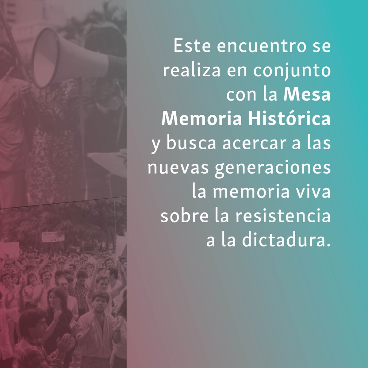 Codehupy99's tweet photo. ✅ Agradecemos a la Mesa Memoria Histórica por su colaboración para hacerlo posible.
⏰ 18:30 h.
📍 Herrera 834, Asunción @juandesalazarpy
🔸 Con apoyo de @DiakoniaLA y la @UEenParaguay en colaboración del @juandesalazarpy
#VentanasAbiertas #DDHHPy #DictaduraNuncaMás https://t.co/2viV07my1V