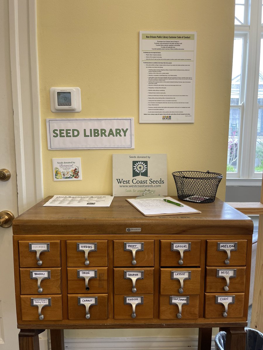 DJZibaZ's tweet photo. Made it to a local branch library built in 1907! They have a large Spanish language collection for children and a seed library! #NOLA #NewOrleans
#LibLearnX23 #NewOrleansPublicLibrary #NOLALibrary #ZibaZLibrarian https://t.co/FEOaHFRPWn