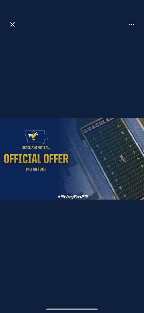 after a great conversation with <a href="/JameslewisCoach/">James Lewis</a> I am blessed to receive my first official offer from the University of Grace land💙💛 #AGTG
