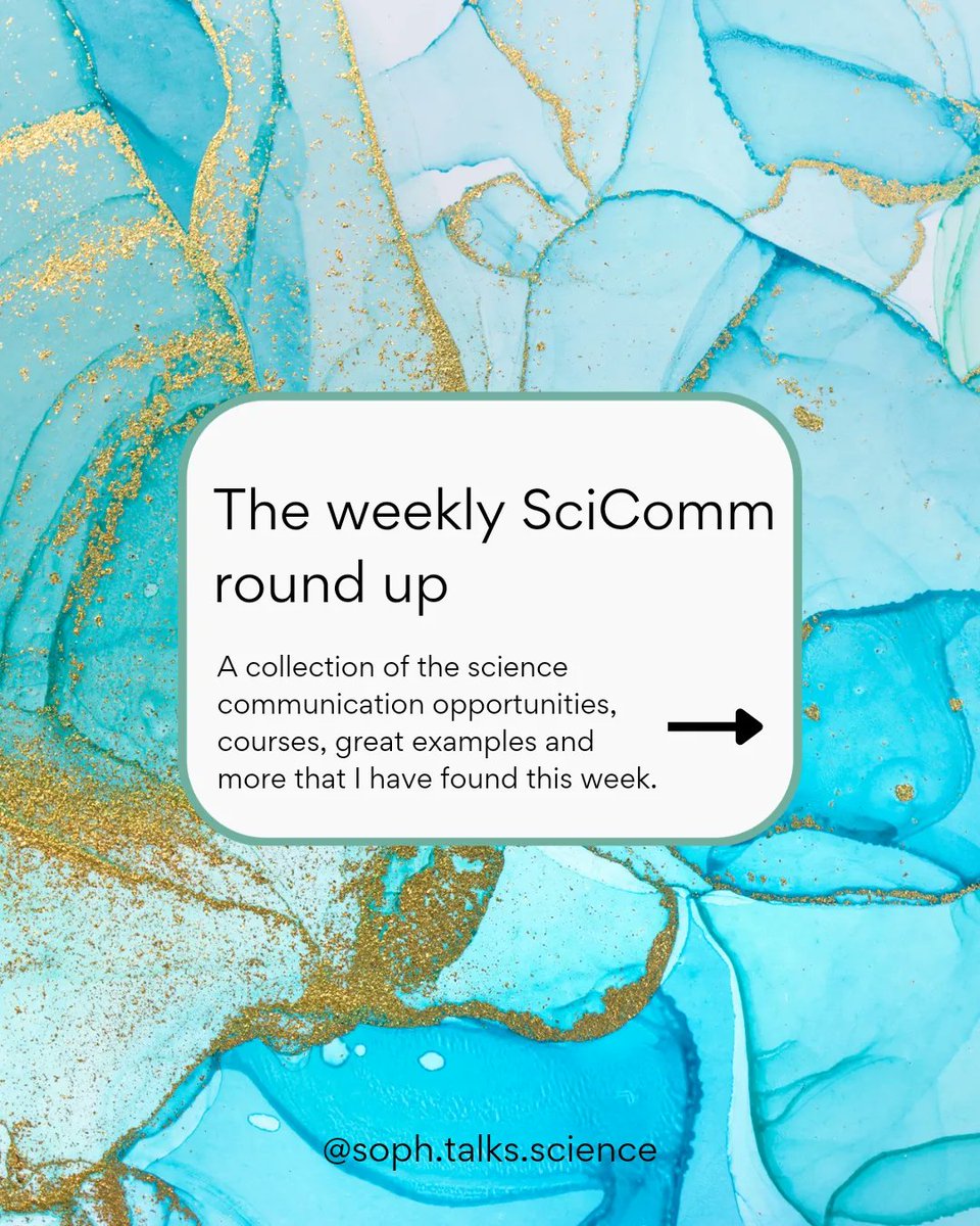 Are you looking for your next #SciComm or #PublicEngagement opportunity?

Every Wednesday I share a round up on Instagram of some of the opportunities I have spotted that week

Check out todays here: instagram.com/p/CoHxSk5tnix/…