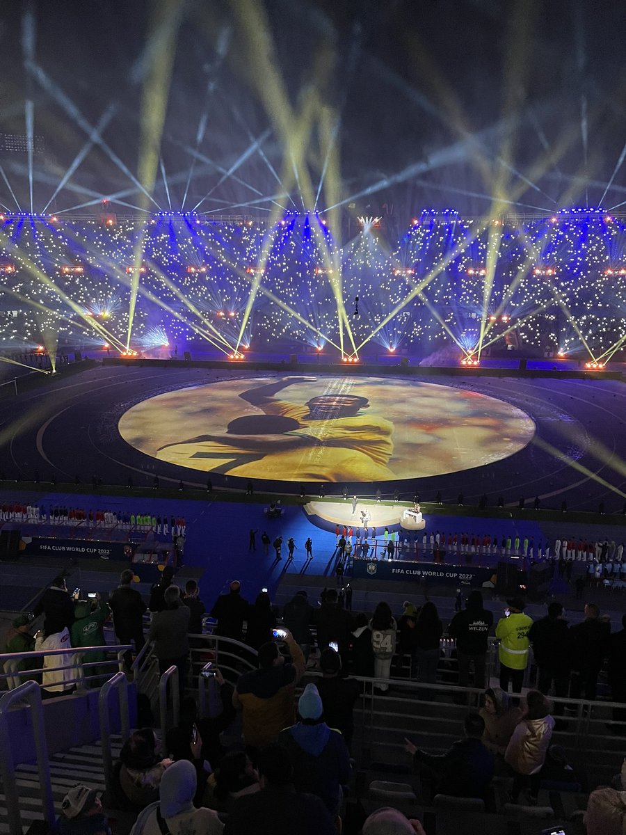 Nicocantor1's tweet photo. WOOOOOW 🤩🤩🤩🤩 Tribute to the late Pelé 🙏🏻🙏🏻🙏🏻 

📍 Club World Cup, Tanger 🇲🇦 https://t.co/LzfAtUIGso
