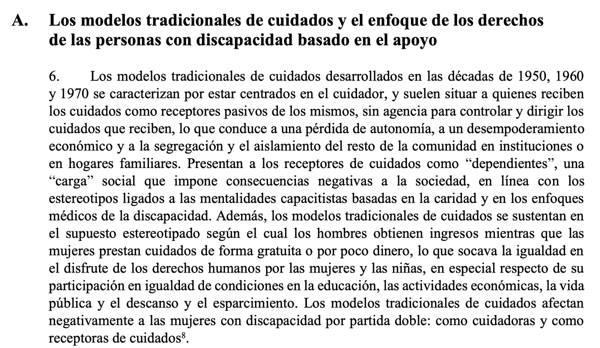 Importante documento sobre cuidados y apoyos que preparó el Consejo de Derechos Humanos.  El informe presenta un marco sobre inclusión en la comunidad sobre apoyos y las propuestas del movimiento feminista sobre cuidados. <a href="/ViceColombia/">Vicepresidencia Colombia</a> <a href="/ICBFColombia/">Bienestar Familiar | ICBF</a>