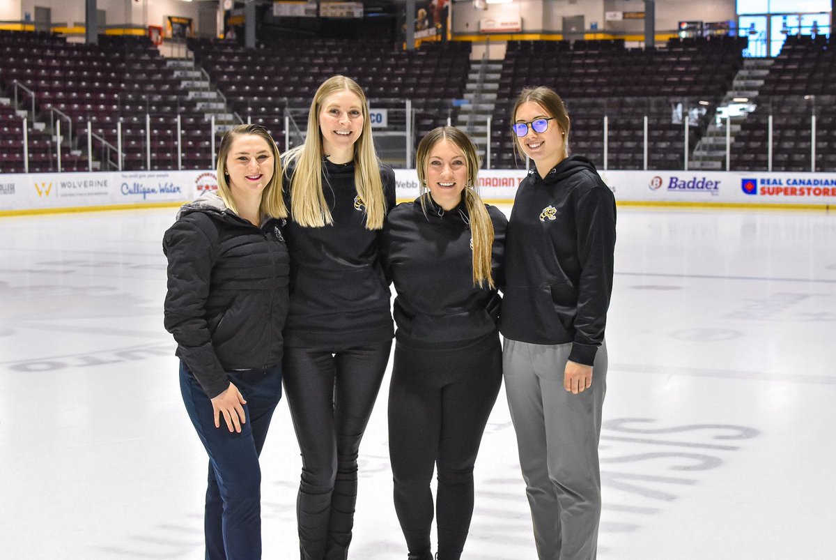 StingHockey's tweet photo. Today is National Girls &amp; Women in Sports Day. 

The Sarnia Sting are committed to creating an inclusive space on and off the ice and are proud of the women we have who help make this organization what it is 🐝

#NGWSD2023 https://t.co/lJxoBg7ql0