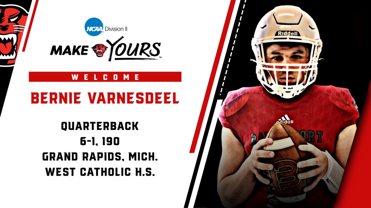 Football Signing Congratulations to Bernie Varnesdeel on his commitment to compete in football at Davenport University! Varnesdeel comes to Grand Rapids from West Catholic High School in Grand Rapids, Mich. #DUWork