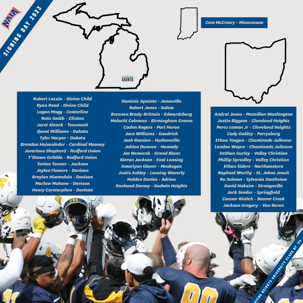 We’re very excited to welcome the class of ‘23 to the Saints family!!!

#ONE 💙💛