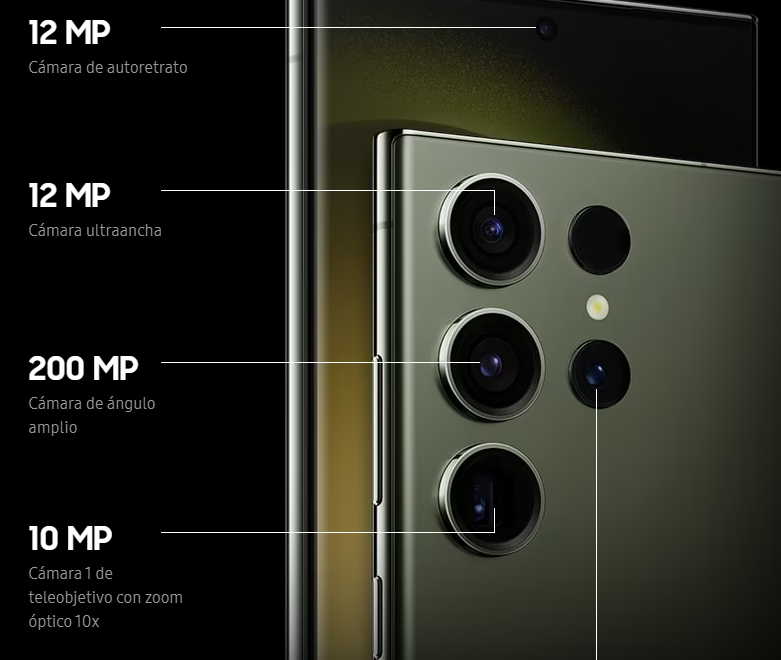 En el #GalaxyS23Ultra destaca una cámara de 200 megapíxeles🤯, un gran angular de 12MP, dos zoom opticos de 10MP y 12MP en la cámara frontal. 

<a href="/SamsungLatin/">Samsung Latinoamérica</a>