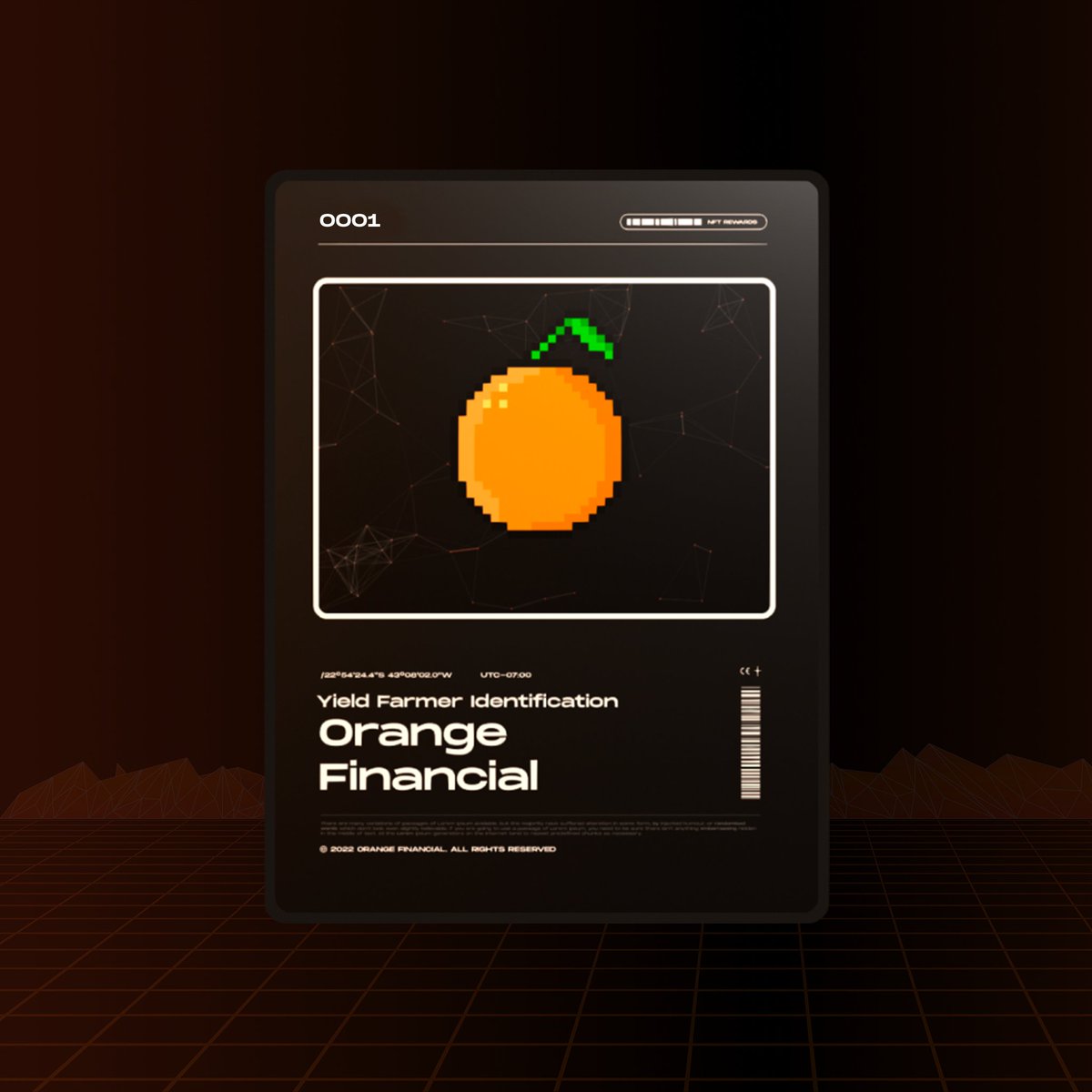 Orange Financial Black Cards are Live Today!!
Visit orange.financial/mint to mint!

🍊🍊 Join the Yield Farming Army 🍊🍊

Price: 250 USDC
Supply: 500 black cards
Time: 12 PM Pacific Time
Network: Polygon