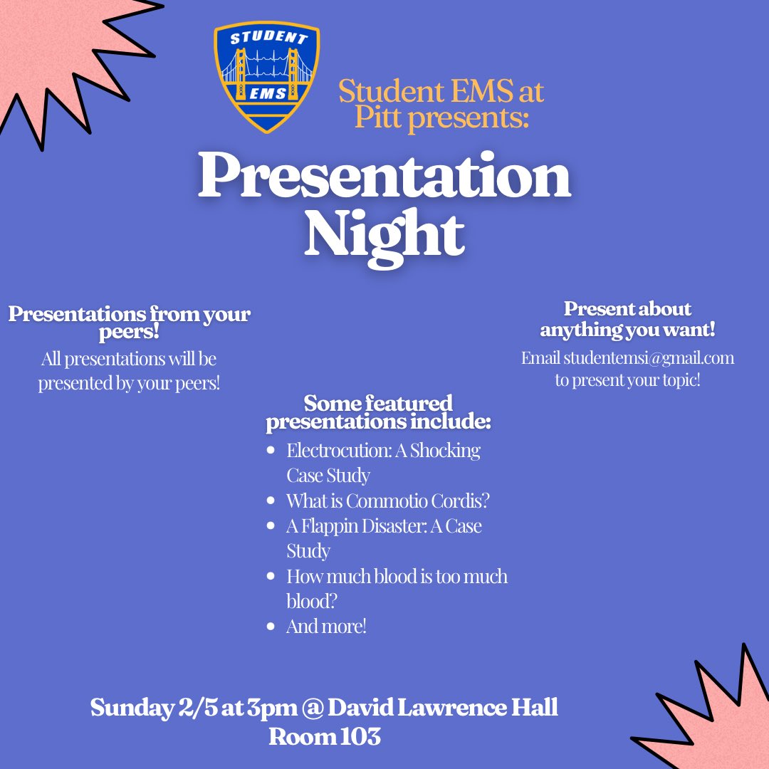 Student EMS at Pitt (@semsatpitt) on Twitter photo 