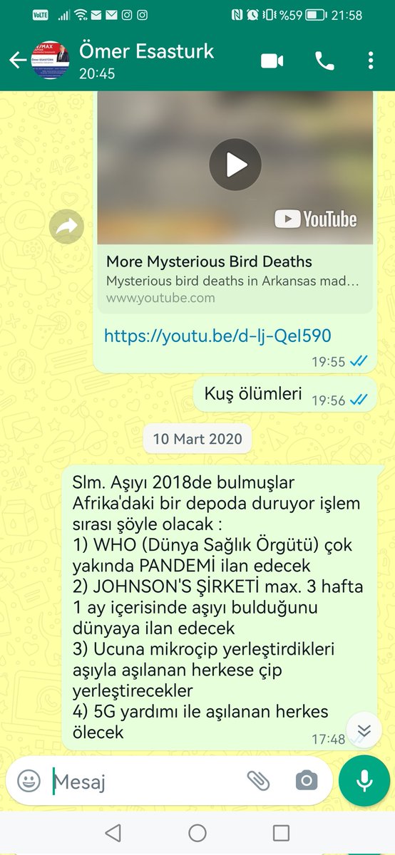 doktoralkan's tweet photo. @SerkanK16508934 E peki biz ne zaman ilimizin köşe yazarlarına DSÖ çok yakında Plandemi ilan edecek demişiz??? https://t.co/4QmyN41VtS
