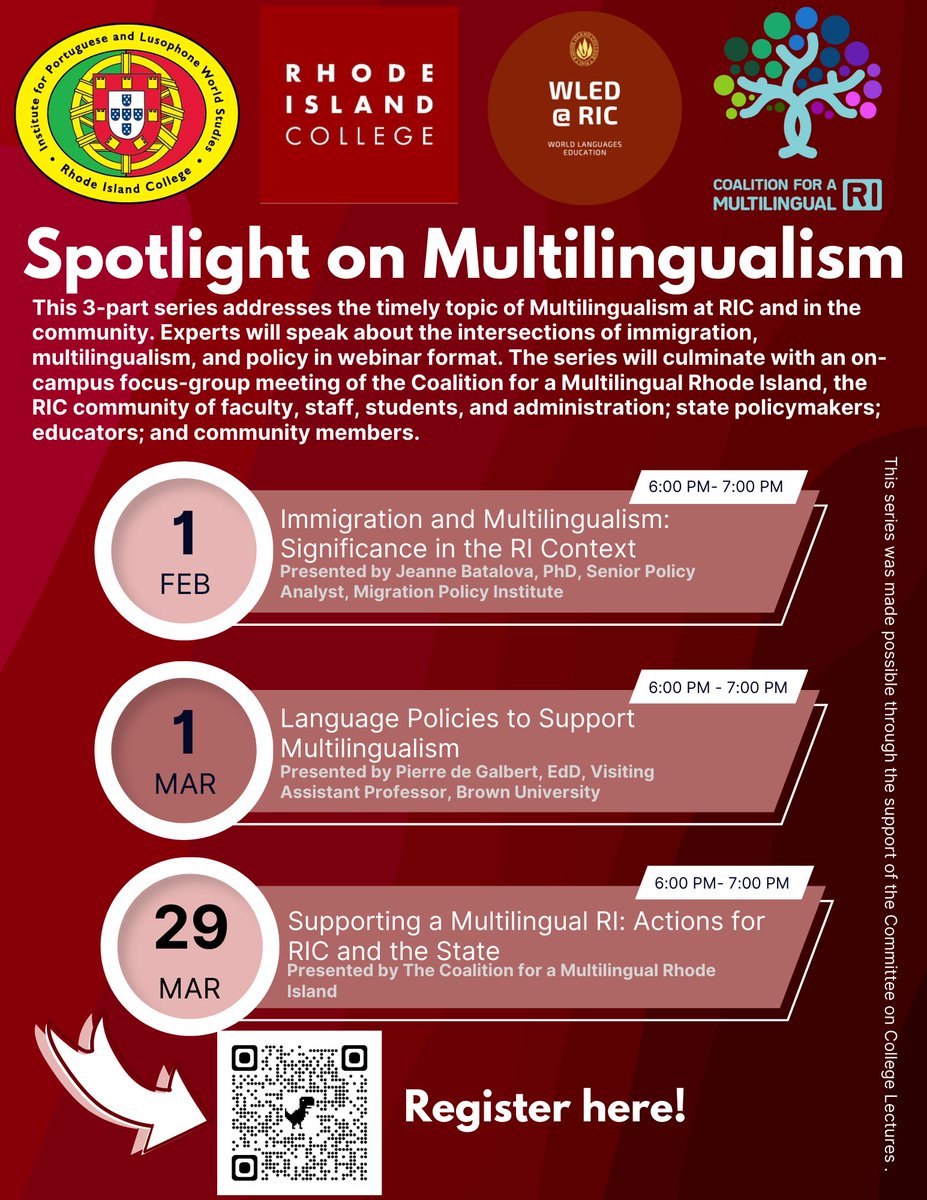 RIFLAonline's tweet photo. Students and teachers are invited to this important and relevant 3-part series: ‘Spotlight on Multilingualism’.
#RIFLA #langchat #RIWorldLanguages #multilingualism https://t.co/bLYGXMx3Sy