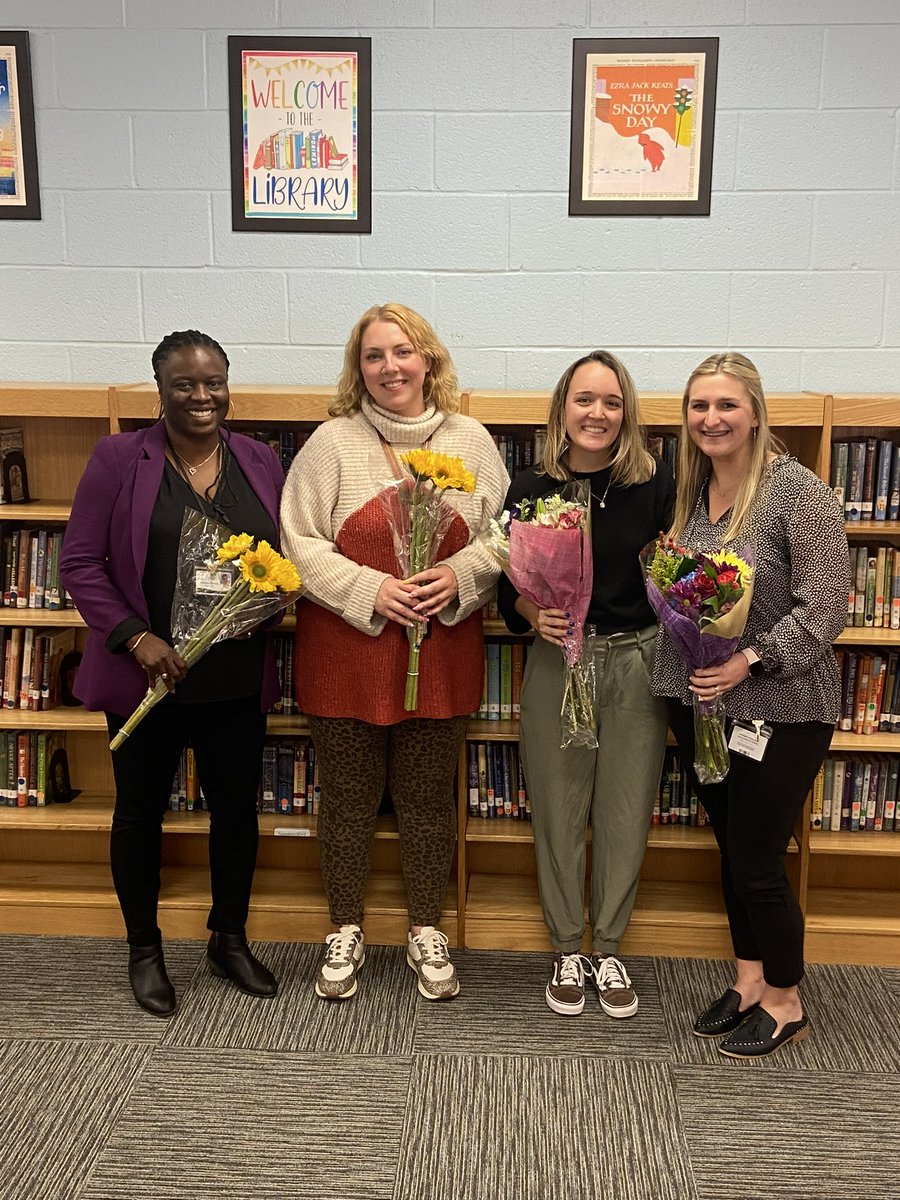 We have a pretty amazing staff at SDE.  These 4 were recognized by their peers for their outstanding work.  Our TOTY is Ms. Cohen and our EOTY is Ms. Rains.  These ladies represent all that is great at SDE!!@sde_mscohen @SprinkleMs  <a href="/SDE_CST/">Lisa Jeffcoat</a> <a href="/KenStevenson74/">RMSCounselor</a> <a href="/SDC_AP/">Janet Walker</a> #teamspalding