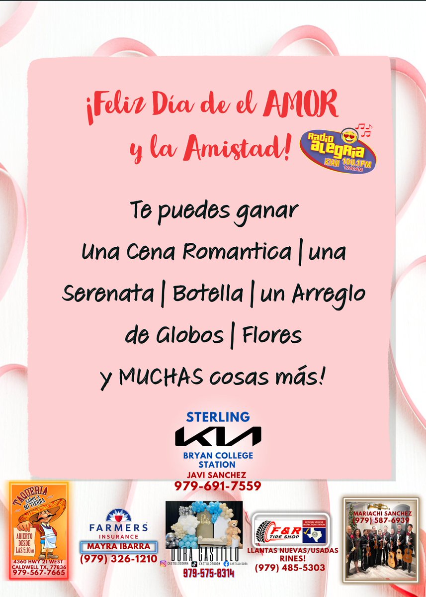 Regístrate antes de el 8 de Febrero en cualquiera de estos negocios!❤️🙌