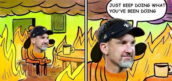 So the Saints are completely changing our defense (the bright spot of the team) &amp; keeping the offense (the reason I drink) the complete same…