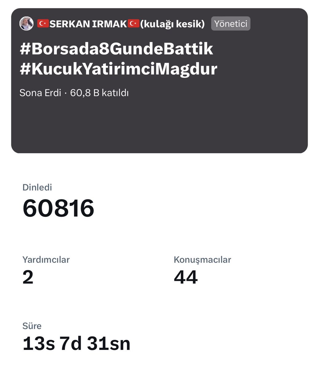 Yaklaşık 61 bin kişi odamıza dahil oldu sayın millet vekillerimiz  teşrif etti hukukcularımız hocalarımız kümler yoktuki hepsine sonsuz reşekkürler
