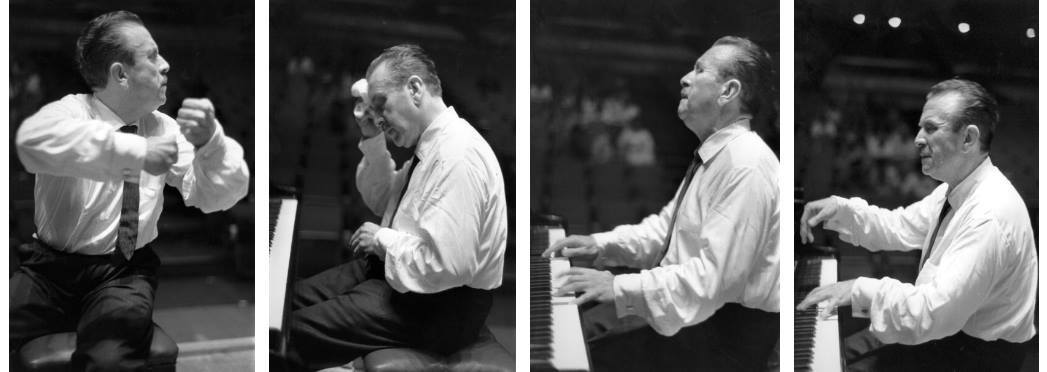 El maestro  #ClaudioArrau (1903 - 1991) durante una presentación con la Orquesta Filarmónica de Londres el 07 de junio de 1961. Secuencia fotográfica obra de Erich Auerbach. El 07 de febrero se conmemora su natalicio