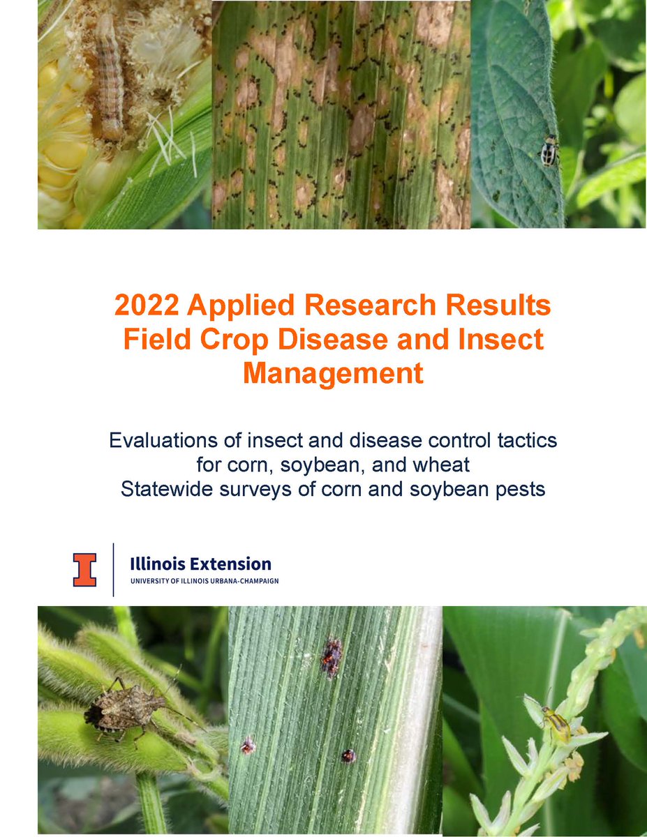 We've done it again! 2022 Applied Research Report is available for download at go.illinois.edu/2022PestPathog…. Thanks to many individuals for their hard work putting this one together! Lots of corn rootworm in this one.