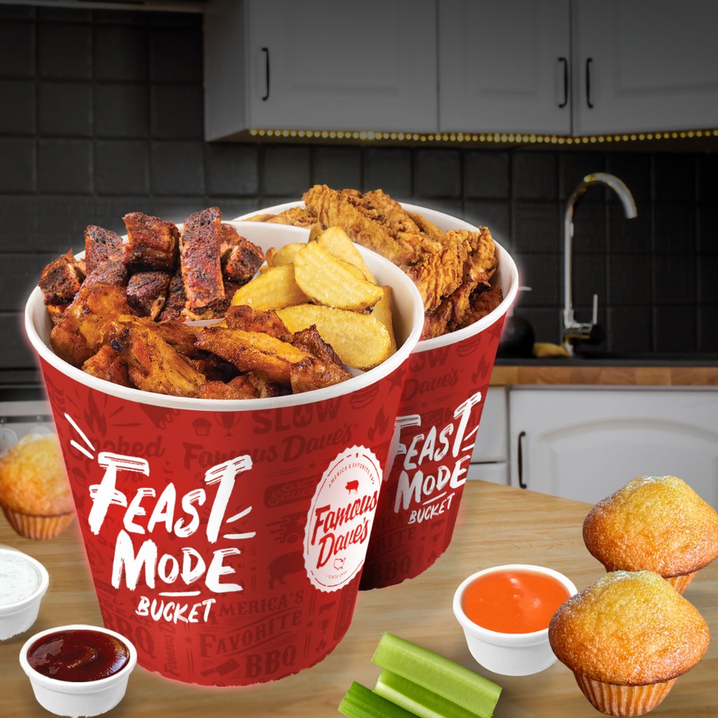 A BIG game calls for a BIG meal 🏈

Pre-order a Feast Mode Bucket (or two) for your game day party!

*Available at participating locations.

#famousdaves #feastmodebucket #foodie #football #footballfood #barbecue