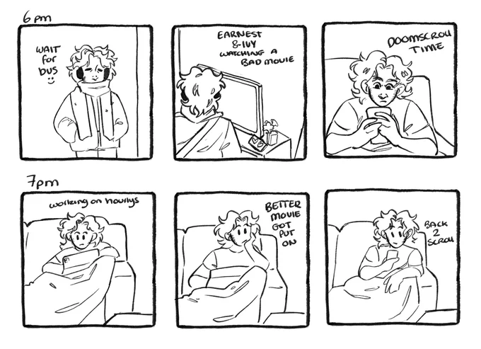 6-7pm !! home and down time 
#HourlyComicDay2023 